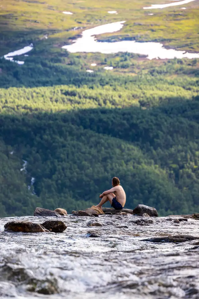 Man badar i Livsäterån