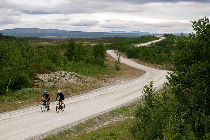 Cykla gravel över Flatruet