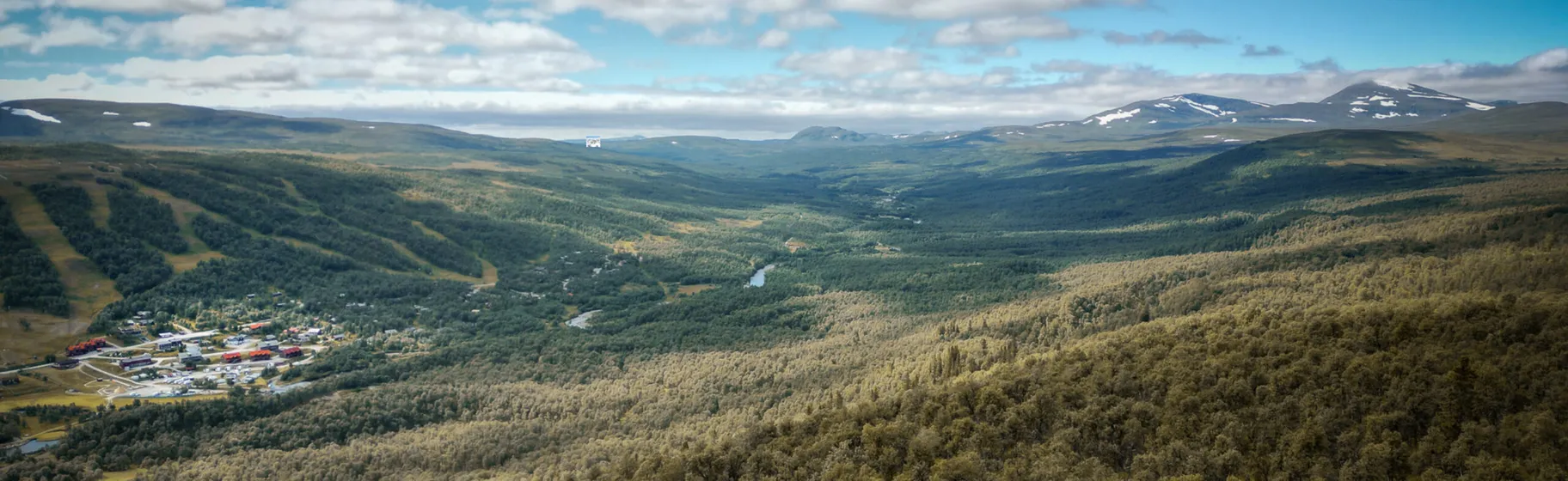 Ramundberget ovanifrån under sommaren